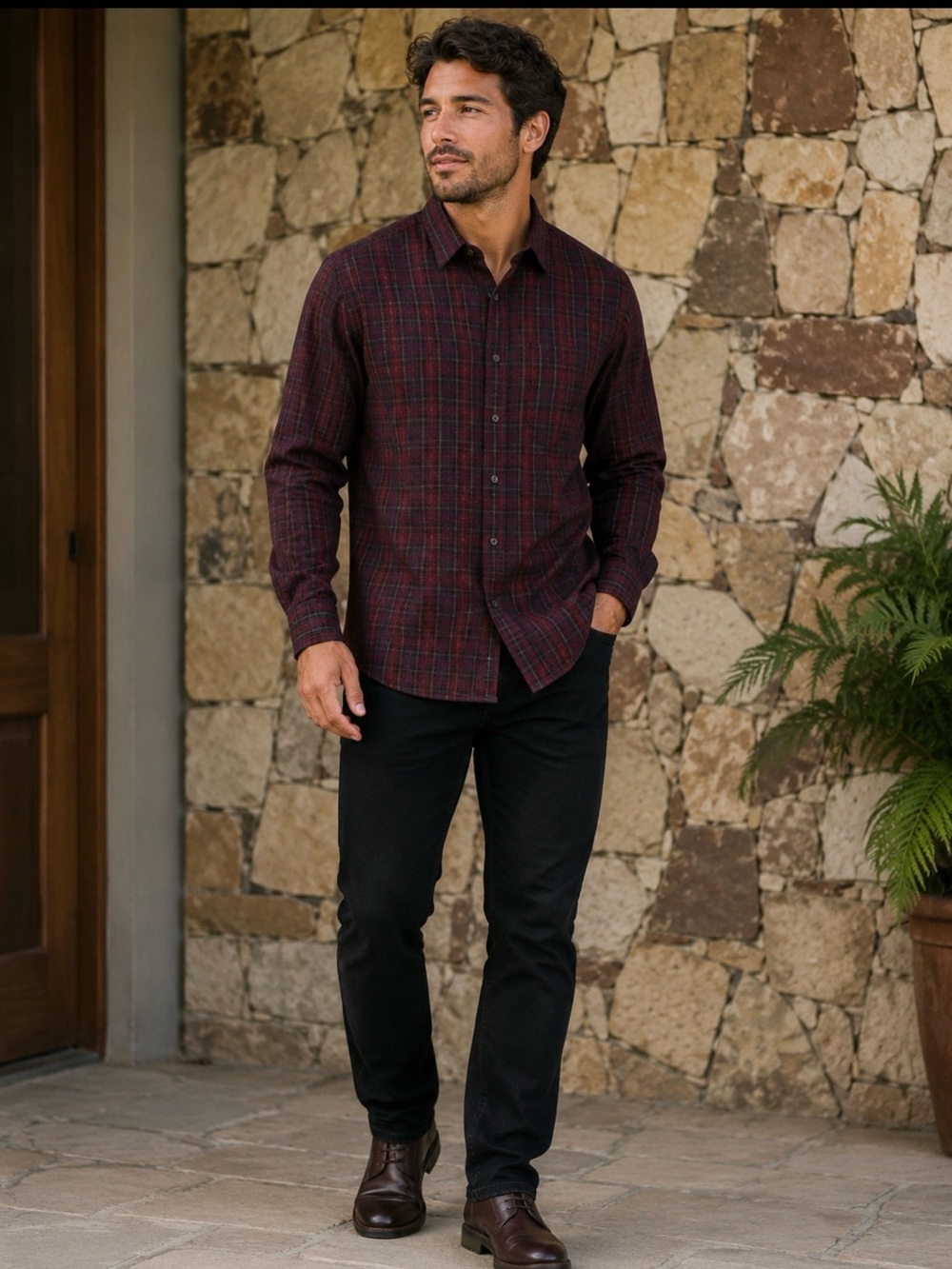 CLUB ROOM men dress shirts men size 171/2 34-35